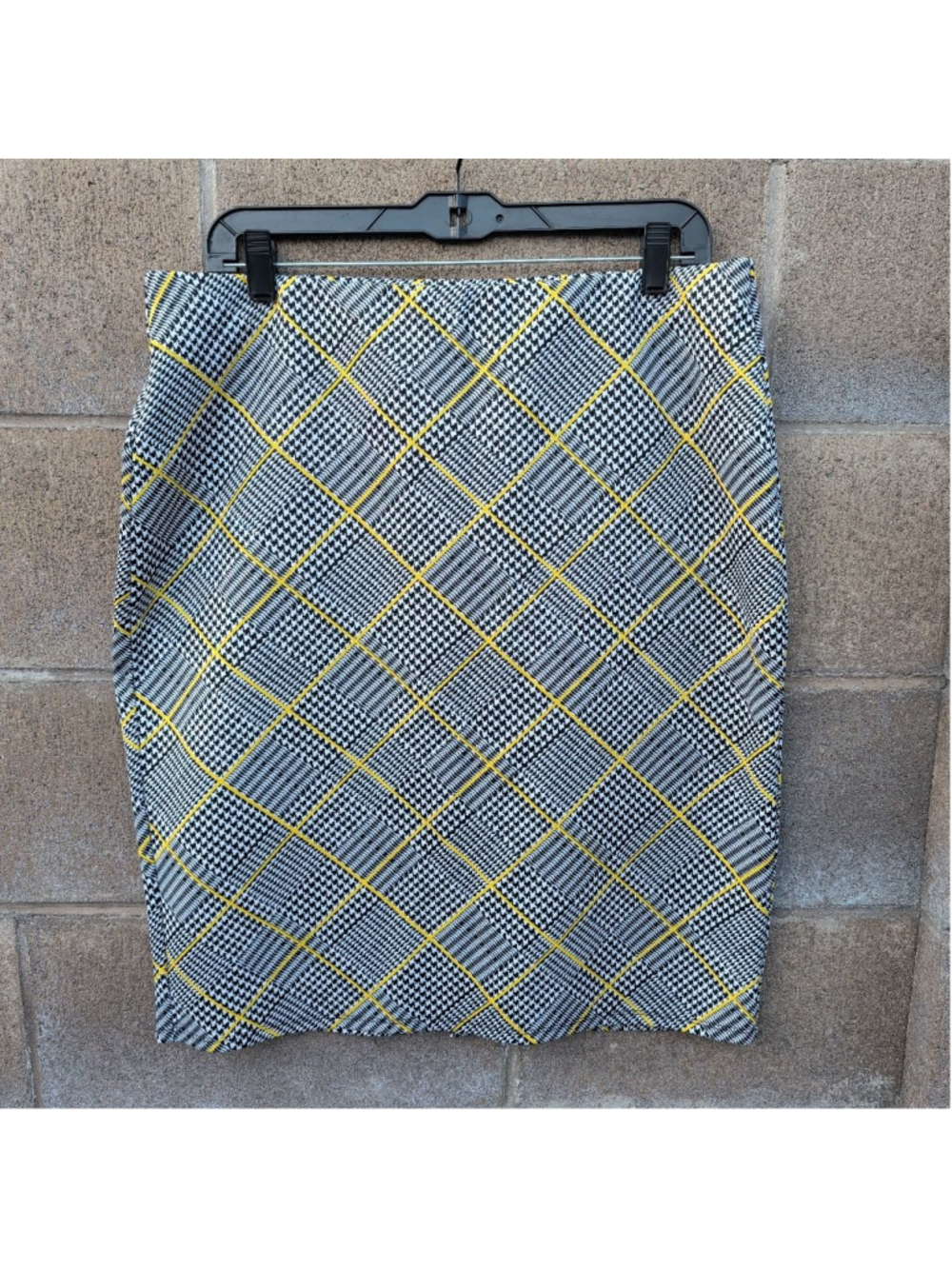 NYCC Multicolor Plaid Kick Pleat Skirt Large